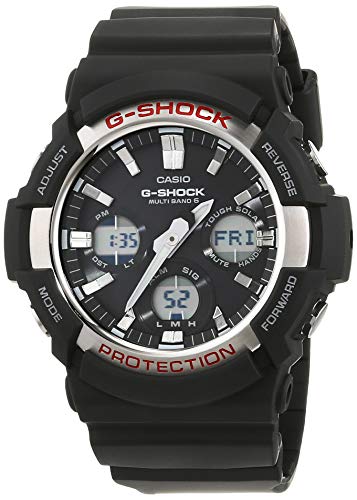 Casio G-SHOCK Reloj Analógico-Digital, Reloj radiocontrolado y solar, 20 BAR, Amarillo/Negro, para Hombre, GAW-100-1AER