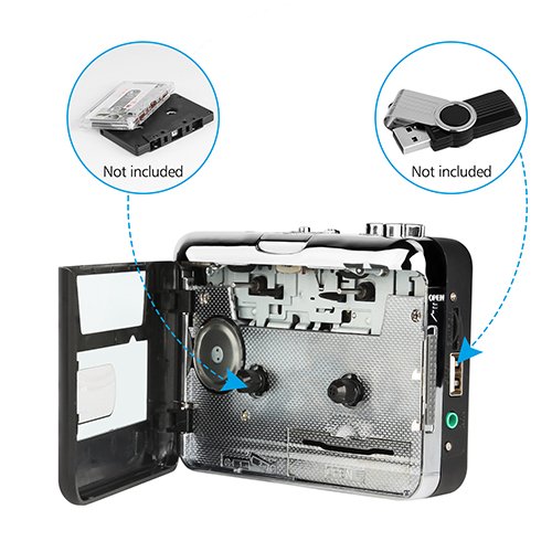 Cassette Player USB Cassette To mp3 Converter Capturar Guardar en Flash Drive Directamente No Necesita computadora + obsequio Dedicado Stereo Alrededor de los Auriculares + El Primer Estilo del Mundo