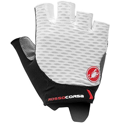 CASTELLI Rojo Corsa 2W Glove Guantes Ciclismo Mujer, Mujer, 4521061-001, blanco, S