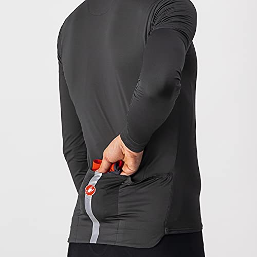 castelli Squadra Stretch Jacket Chaqueta, Hombre, Fiery Red/Dark Gray, L