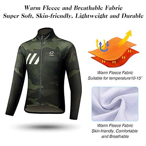 CATENA Hombre Chaqueta de Ciclismo Senderismo Esquí Correr Abrigo Prueba de Viento Invierno Térmico Impermeable Softshell Jacket al Aire Libre Deportiva