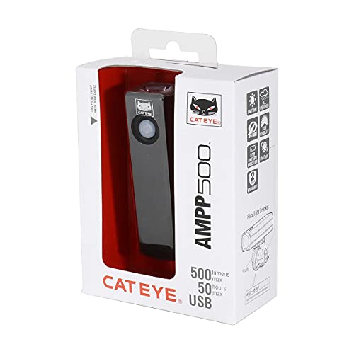 CATEYE Ampp 500 Front Luz para Bicicleta, Unisex Adulto, Negro, Talla única