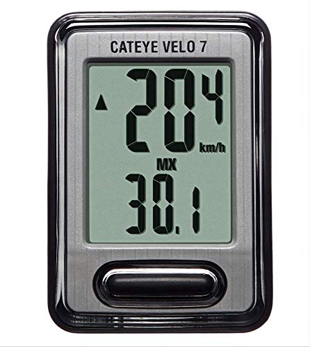 CatEye Velo 7 Cuentakilometros, Unisex Adulto, Negro, Talla Única