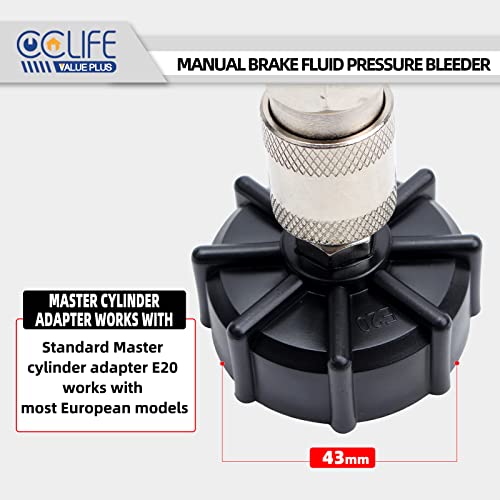 CCLIFE 3L Purgador Frenos Coche, Equipo de Purga de Frenos, Kit Cambio Liquido Frenos, Brake Bleeder Kit