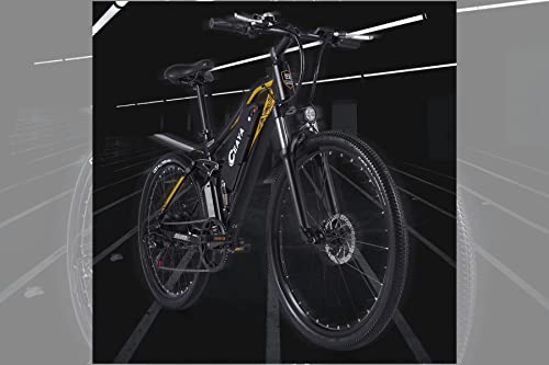 CEAYA Bicicleta Electrica Montaña 26 Pulgadas Ebike para Hombres y Mujeres,Suspensión Completa,Híbrido,Fácil de Montar