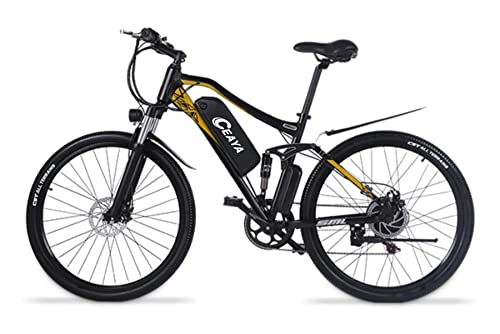 CEAYA Bicicleta Electrica Montaña 26 Pulgadas Ebike para Hombres y Mujeres,Suspensión Completa,Híbrido,Fácil de Montar