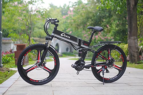 CEAYA Ebike Montaña 26Pulgadas Bicicleta Electrica Plegable,Híbrido,Suspensión Completa,Fácil de Montar
