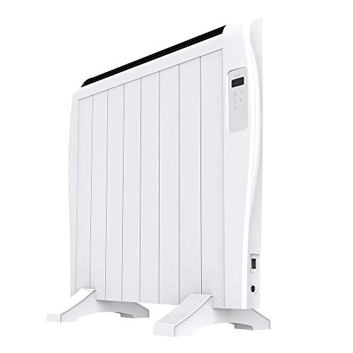 Cecotec Radiador Eléctrico Bajo Consumo Ready Warm 1800 Thermal Connected. 8 Elementos, 1200 W, De pared o pie, 3 Modos, Temporizador, Mando a Distancia, Pantalla LCD, Control por Wifi, Ultrafino