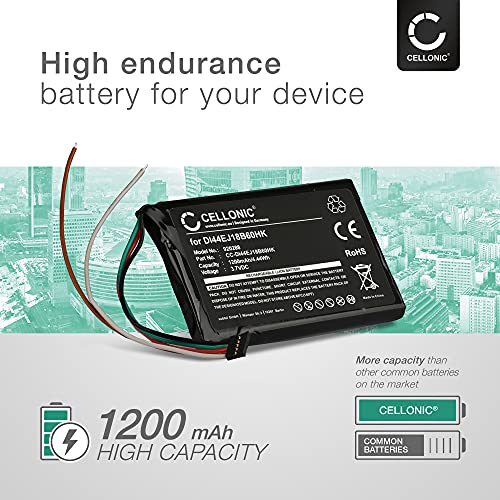 CELLONIC® Batería de Repuesto DI44EJ18B60HK, DJ39EK07D02AS, DJ39EJ47D0094, 361-00035-06, 361-00035-15 Compatible con Garmin Edge 1000 (010-01161-00) / Edge Explore 1000, 1200mAh Accu GPS Pila Battery