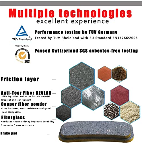 (CERAMICAS) 2 Pares de Pastillas para AVID Elixir y DB SRAM Level TL y T/Sram Force eTap AXS Pastillas de Freno Almohadillas de Disco de Bicicleta cerámicas Freno Bicicleta montaña