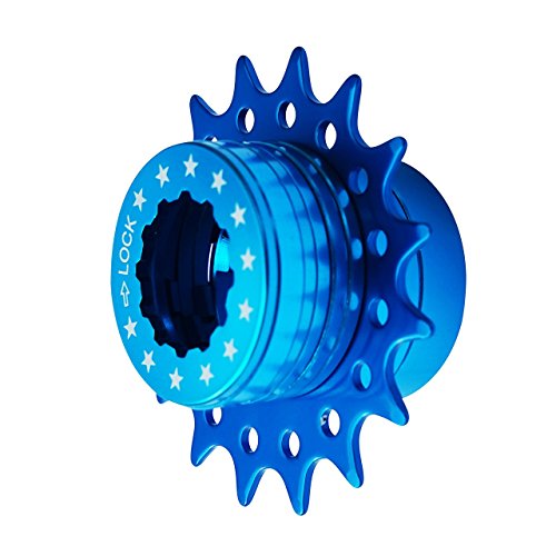 Cervus Bicicleta Fixie Sola Velocidad Cassette Kit de conversión Compatible Shimano 18T Colores (Azul)