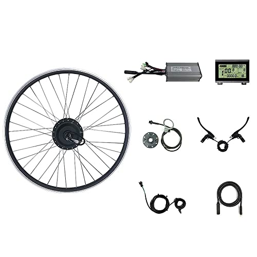 CH-LYD Motor Delantero ebike 48V 500W, Motor de Cubo de Engranajes sin escobillas, Rueda de 27,5 Pulgadas, con Kit de conversión de Bicicleta eléctrica con Pantalla KT LCD3