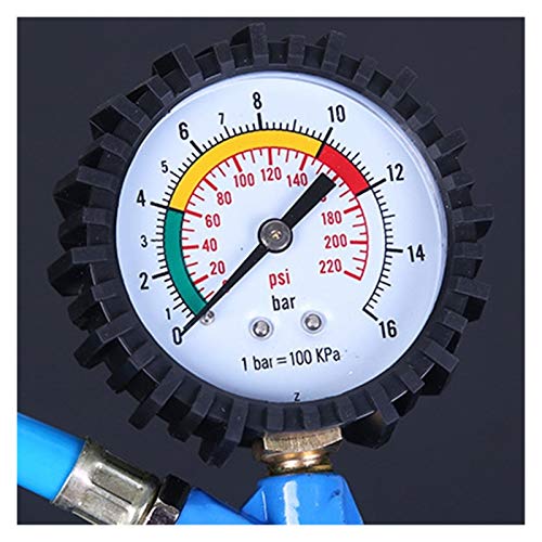 Changskj Barómetro Nuevos neumáticos de automóviles Barómetros de neumáticos mecánicos Tablas de Prueba de presión de neumáticos Medidores de presión Herramientas de inflación (Color : Blue)