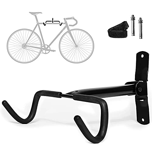 Estante de montaje en pared para bicicleta, colgador de almacenamiento,  soporte de gancho plegable, recubierto de goma, ahorro de espacio, gancho  para bicicleta de garaje - AliExpress