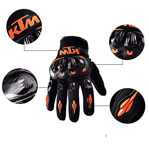 Cheetah Beating - Guantes para moto - Invernales - Ideal para motociclistas, para arqueros, para bicicleta de montaña, scooter Full Finger - Unisex - Color naranja XXL arancione