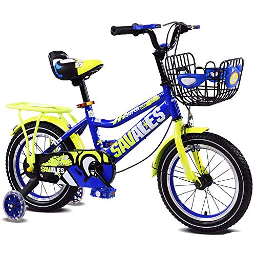 Chenbz Bicicletas niños Equilibrio Muchachos de los niños de Dibujos Animados Lindo de Gilrs Pintura Bicicleta con Los estabilizadores de 12 Pulgadas Edad 3-5Y Formación Bici del Empuje (Color: Rojo)