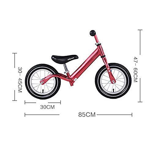 Chenbz Bicicletas niños Equilibrio niños Bicicleta de Equilibrio Asiento Ajustable sin Pedal de Empuje y Stride niños y los niños Que Caminan del Deporte de la Bicicleta de Entrenamiento Edad Durante