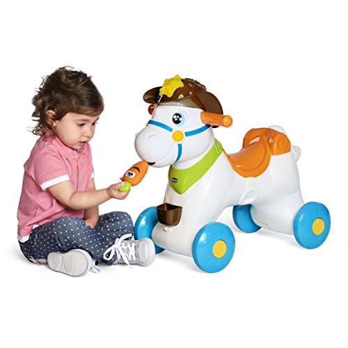 Chicco Baby Rodeo, Caballito Balancín para Bebés, Juguete Infantil Educativo e Interactivo, Poni Correpasillos para Niños con Efectos Sonoros, Juguetes para Niños de 1-3 Años, Máx. 25 Kg