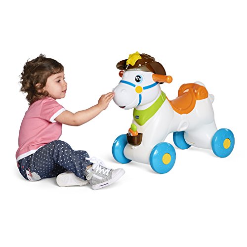 Chicco Baby Rodeo, Caballito Balancín para Bebés, Juguete Infantil Educativo e Interactivo, Poni Correpasillos para Niños con Efectos Sonoros, Juguetes para Niños de 1-3 Años, Máx. 25 Kg