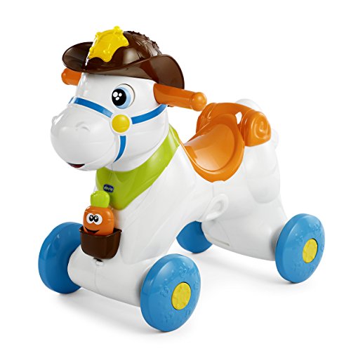 Chicco Baby Rodeo, Caballito Balancín para Bebés, Juguete Infantil Educativo e Interactivo, Poni Correpasillos para Niños con Efectos Sonoros, Juguetes para Niños de 1-3 Años, Máx. 25 Kg