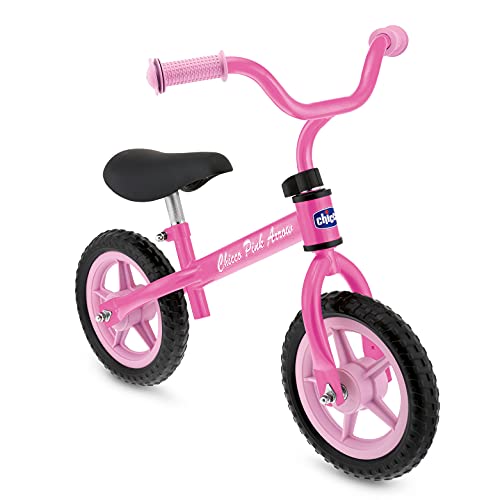 Chicco Bicicleta sin Pedales First Bike para Niños de 2 a 5 Años hasta 25 Kg, Bici para Aprender a Mantener el Equilibrio con Manillar y Sillín Ajustables, Color Rosa -para Niños de 2 a 5 Años