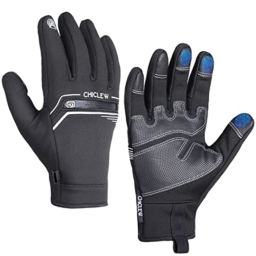 CHICLEW Guantes de Ciclismo, Guantes de Bicicleta de Montaña Impermeables, Guantes MTB Guantes Moto Invierno para Hombres y Mujeres