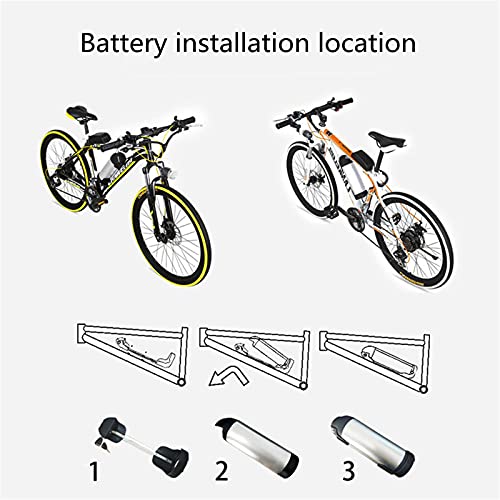 Chihuo Bateria Bicicleta Electrica 48V / 36V Botella Li-Ion E-Bike Batería y Cargador,batería 18650,para Bicicleta Cross Bicicleta Montaña Bicicleta Eléctrica con Cargador (48V10Ah)