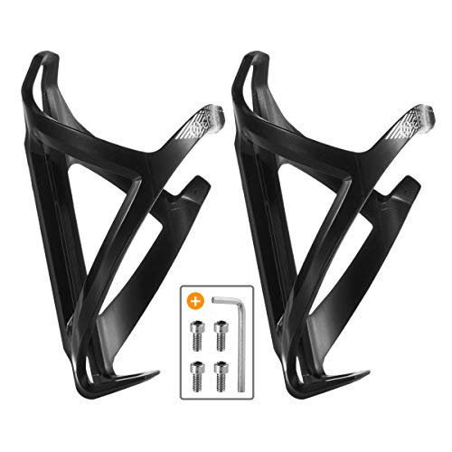 Chooee Portabidón para Bicicleta, 2 Pares portabidon para MTB Ciclismo Carreter Bici Negro