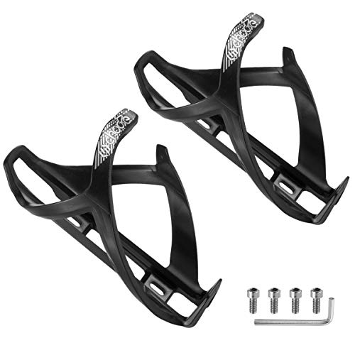 Chooee Portabidón para Bicicleta, 2 Pares portabidon para MTB Ciclismo Carreter Bici Negro