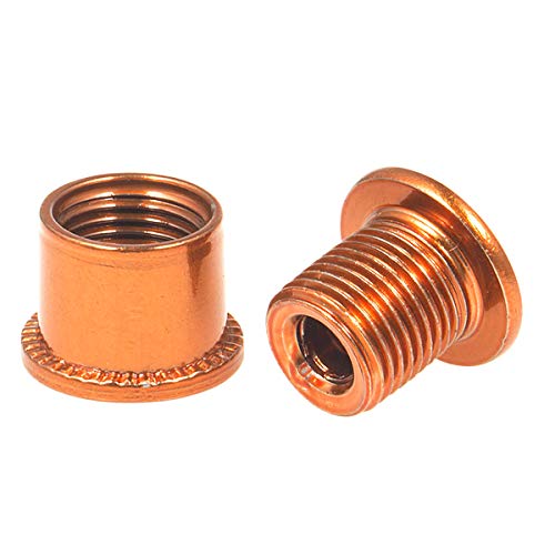 Chooee Tuercas y Tornillos para Plato de Bicicleta,M8 Tornillos para Doble Platos Shimano/Sram Naranja