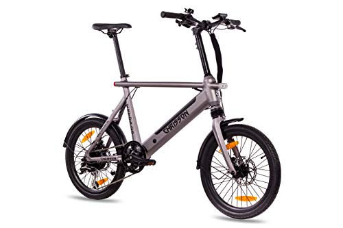 Chrisson 20ERTOSSILVER Bicicleta Electrica de 20" Plateada, Unisex-Adult, Normal