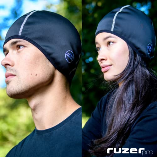 Ciclismo cálido y transpirable de secado rápido debajo del casco gorra polar con calavera gorro de invierno negro con protección contra el viento a prueba de viento protección contra la lluvia mujer