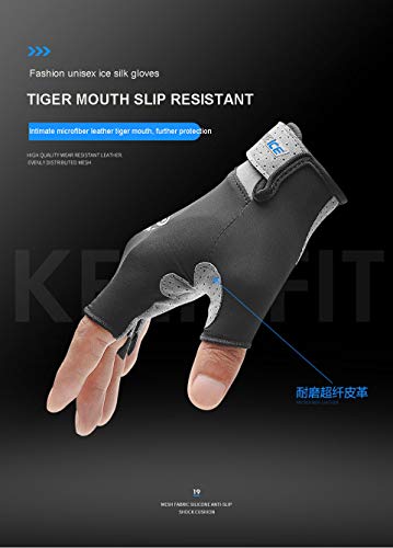 Ciclismo Guantes de Bicicleta Transpirables Antideslizantes para Bicicleta Hombres Mujeres Guantes Cortos de Bicicleta de Verano Guantes de Medio Dedo para Bicicleta de montaña - Gris, S