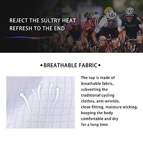 Ciclismo Hombres Jersey + Pantalones Cortos Mangas Cortas de Ciclismo Conjunto de Ropa Maillot Transpirable para Deportes al Aire Libre Ciclo Bicicleta