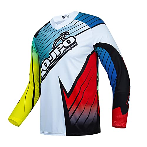 Ciclismo Jersey de los hombres de la bici de montaña del motocross Jersey largo MTB camiseta, 51, L