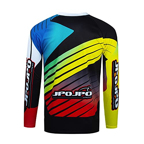 Ciclismo Jersey de los hombres de la bici de montaña del motocross Jersey largo MTB camiseta, 51, L