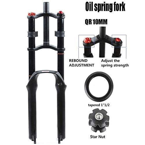 Ciclismo Suspensión Horquilla Descenso Bicicleta Montaña 26 27.5 29 P Horquilla Suspensión Hidráulica Rappel Bicicleta Horquilla Aceite Con Amortiguación Freno Disco MTB DH AM FR 1-1/8 1-1/2 QR Viaje