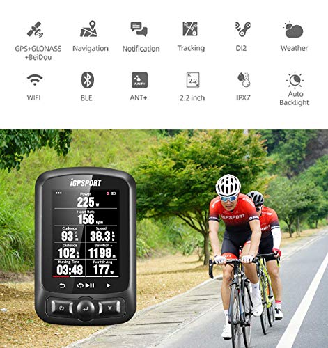 Ciclocomputador GPS iGS620 inalámbrico bicicleta Ciclismo con mapa de rutade navegación (mostrar en español)