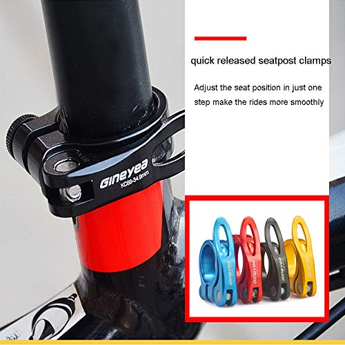 Cierre de sillín o abrazadera tija de sillín bicicleta con palanca de liberación rápida para Mountain Bike (MTB) o carretera de 31,8MM / 34,9MM