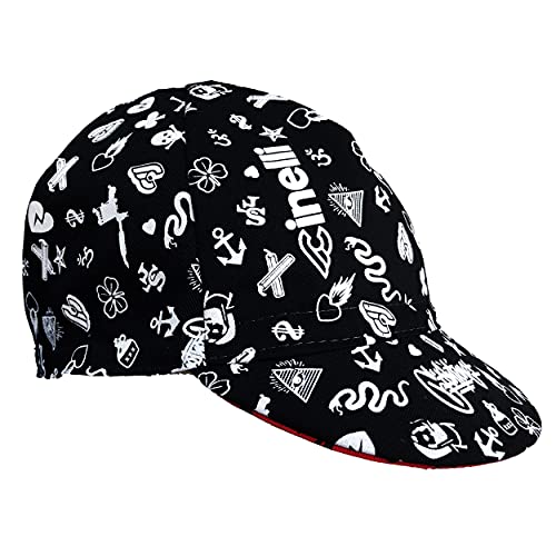 Cinelli Gorra de ciclismo unisex Mike Giant Icons, color negro/rojo, talla única