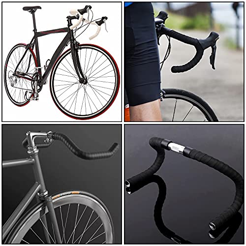 Cinta Manillar Carretera Bicicleta Negro Blanco para Bicicleta (200 cm x 3 cm)