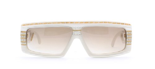 Claudia Carlotti Mera CS 800 - Gafas de sol rectangulares con certificación vintage para hombre y mujer