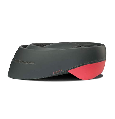 Closca Casco de Bicicleta para Adulto, Plegable Helmet Loop. Casco de Bici y Patinete Eléctrico/Scooter para Mujer y Hombre Unisex. Negro/Coral, Talla M