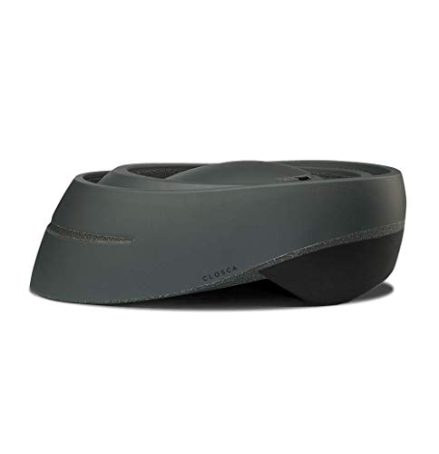 Closca Casco de Bicicleta para Adulto, Plegable Helmet Loop. Casco de Bici y Patinete Eléctrico/Scooter para Mujer y Hombre Unisex. Negro/Negro, Talla L