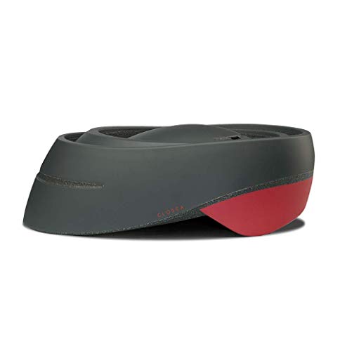 Closca Casco de Bicicleta para Adulto, Plegable Helmet Loop. Casco de Bici y Patinete Eléctrico/Scooter para Mujer y Hombre Unisex. Negro/Vino, Talla L