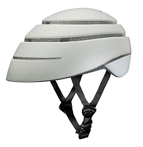 Closca Casco de Bicicleta para Adulto, Plegable Helmet Loop. Casco de Bici y Patinete Eléctrico/Scooter para Mujer y Hombre Unisex. Perla/Blanco, Talla M