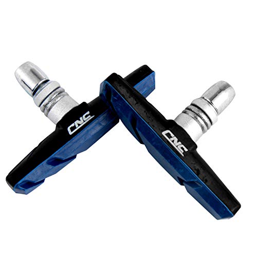 CNC Pastillas de Freno V Brake, Pastillas Freno V de 70 mm para Bicicleta, Azul/Negro, 2 Pares