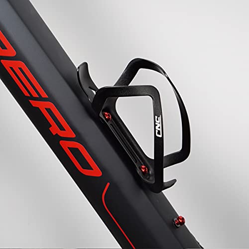 CNC Portabidón para Bicicleta, Portabidones para Bicicleta MTB，Aluminio Portabidón de Bicicleta，2 pcs, Negro