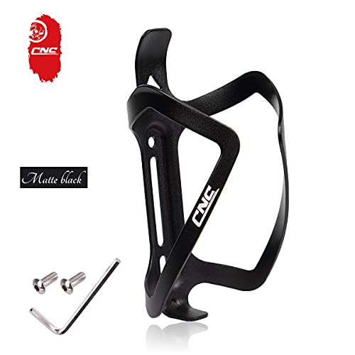 CNC Portabidón para Bicicleta, Portabidones para Bicicleta MTB，Aluminio Portabidón de Bicicleta，2 pcs, Negro