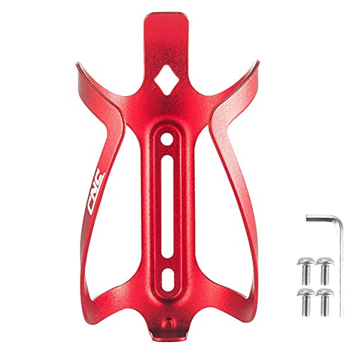 CNC Portabidón para Bicicleta, Portabidones para Bicicleta MTB，Aluminio Portabidón de Bicicleta，2 pcs, Rojo